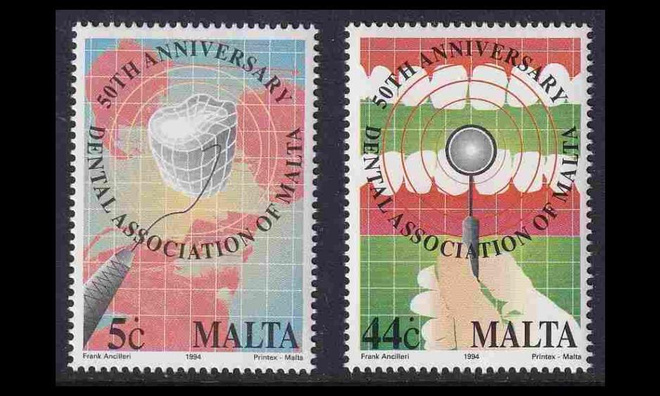 Malta 924-5 ** Hammaslääkäriliitto 50v (1994)