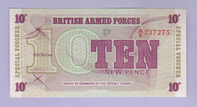 British Armed Forces 10 Pence v.1972 UNC P-M48
