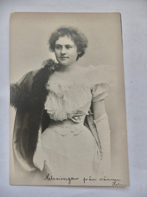 VANHA Postikortti Ooppera Laulaja Aino Ackte ennen-1905
