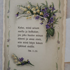 kukkakimput, uskonnollinen kortti, kulkenut 1965 - pikkukuva 1
