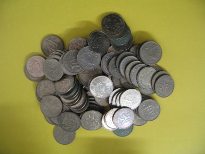 50 penniä kolikot 100 kpl - 1963 alkaen