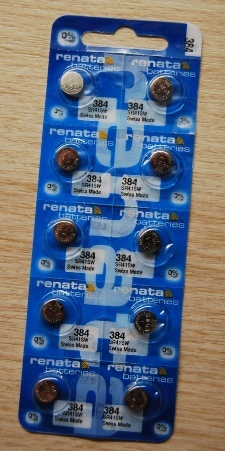 Renata 384 SR41SW – Hopeaoksidiparisto, 10 kpl.