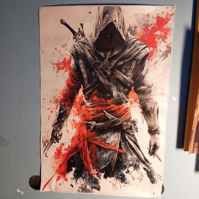 Assassin's Creed puna/musta kangasmainen juliste