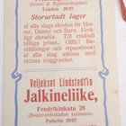 VANHA Mainos Lappu Kautsuleimasintehdas Helsinki KOMEA 1900- - pikkukuva 2