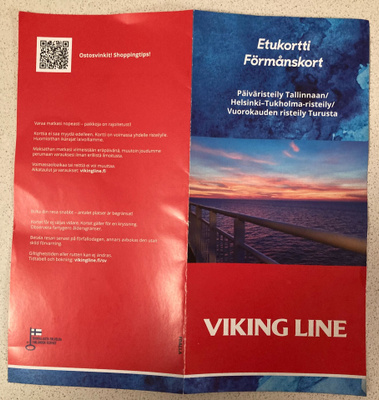 Viking Line etukortti Helsingistä tai Turusta