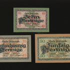 Saksa Notgeld 10, 25, 50 Pfg, Pössneck 1919 - pikkukuva 1