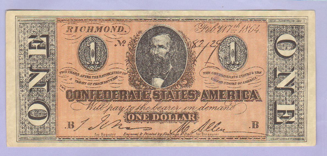 Usa 1 Dollar (Richmond) v.1864 P-65 (Replika)