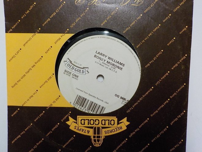 LARRY WILLIAMS - BONEY MORONIE / SHORT FAT FANNIE - VG+ 7"