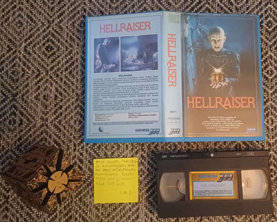 Hellraiser (1987) VHS Fix K-18 ja kuutio+teline