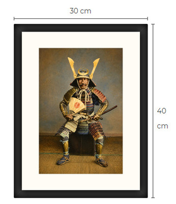 Uusi Samurai art print kehystetty 30 cm x 40 cm