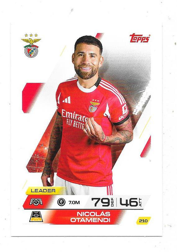 2025-26 Topps Match Attax #210 Nicolas Otamendi , Benfica