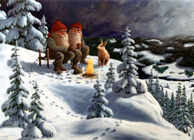 Jan Bergerlind, Tontut ja pupu nuotiolla, käyttämätön