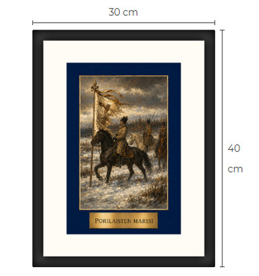 Uusi Porilaisten marssi art print kehystetty 30 cm x 40 cm