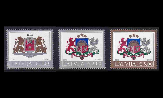 Latvia 935-7 ** Käyttösarja vaakuna -15 (2015)