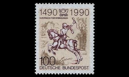 Saksa 1445 ** Kansainvälinen postiyhteys Euroopassa 500v (1