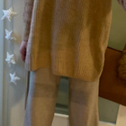 Upea beige meleerattu oversize neulemekko neule tunika S/ M - pikkukuva 5