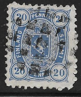 Nelilukuiset 1875 20p (LAPE 15 S) kuvioleima