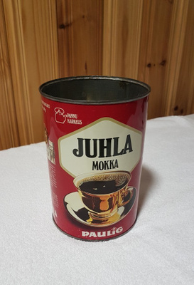 Juhlamokka kahvipurkki