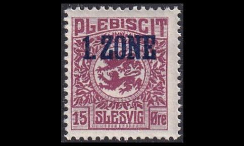 Slesvig 19 * Vaakuna 1. Zone 15 öre (1920)