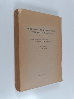 Paavo Siro : Puhumista merkitsevät verbit itämerensuomala...