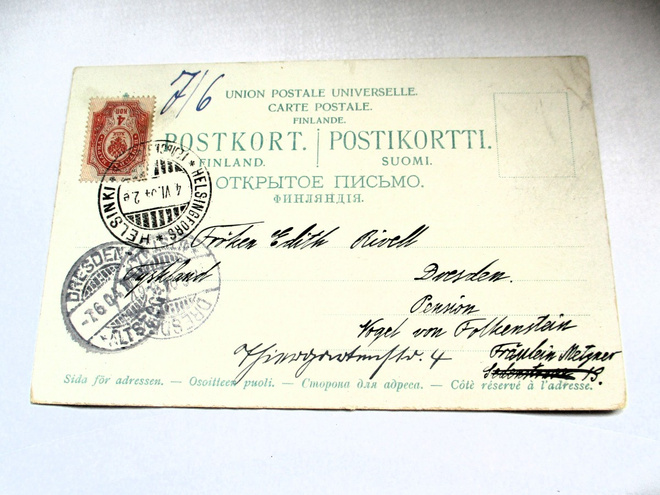 1904 Hki SV 4 kop kortti Dresdeniin