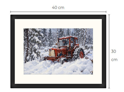 Uusi BM Volvo traktori art print 30 cm x 40 cm