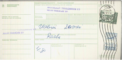1976 pakettikortti
