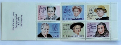 SUOMALAISIA NAISVAIKUTTAJIA ILM. 8.6.1992 POSTIMERKKIVIHKO
