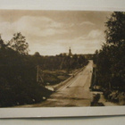 Kajaani, silta ja tie kirkolle, vanha mv pk p. 1947 Ruotsiin - pikkukuva 1