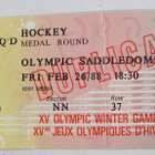 Pääsylippu Calgary Olympia 1988 Lehdistö Jääkiekko Hockey - pikkukuva 1