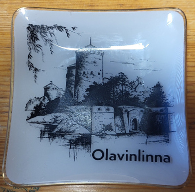 lasinen matkamuistolautanen, Olavinlinna