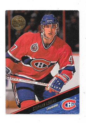 1993-94 LEAF 190 Stephan Lebeau , Montreal Canadiens