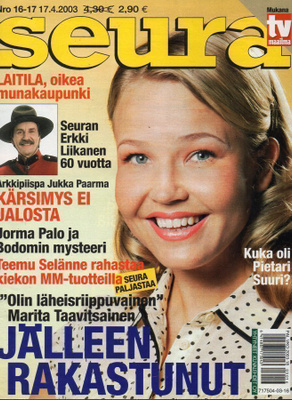 Seura n:o 16/17 2003 Marita Taavisainen. Miss Suomi. Laitila