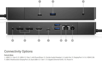 Dell Dock WD19 130W -telakointiasema (USB-C)