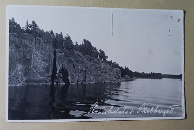 Åland, Strömbolstad, Skolberget, mv valokuvapk, p. 1943