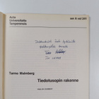 Tarmo Malmberg : Tiedotusopin rakenne (signeerattu, tekij... - pikkukuva 2