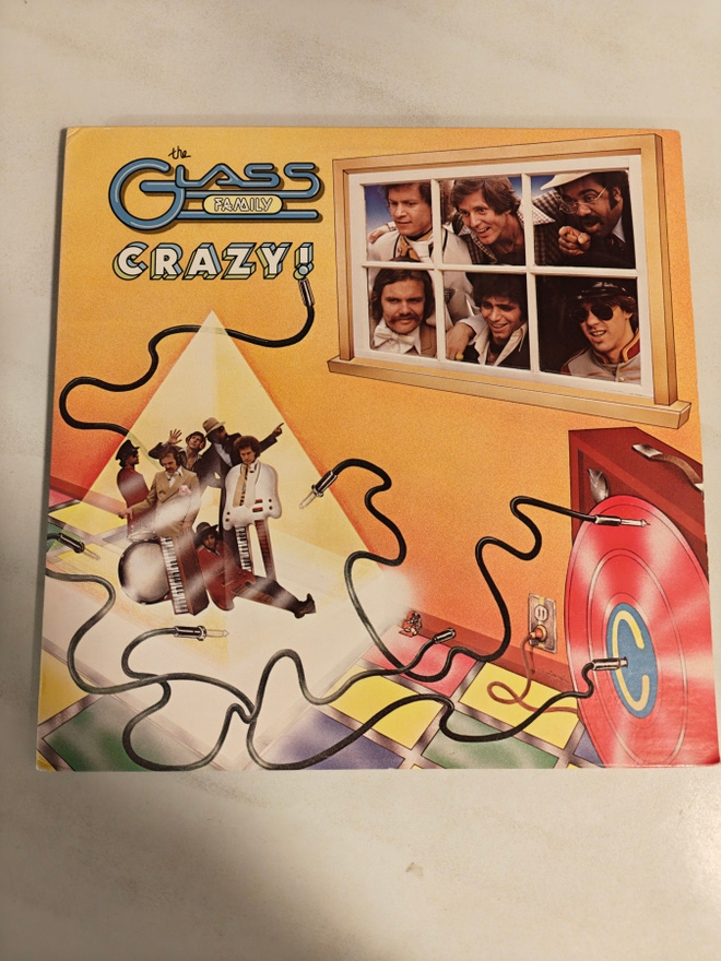 LP The glass family/crazy  PUNAINEN levy!!