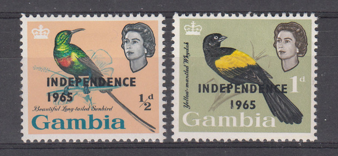 GAMBIA erä lintu aihetta 1965