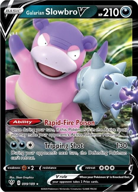 Galarian Slowbro V 099/189 - Darkness Ablaze - NM/M
