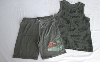 H&M krokotiili shortsiasu 134/140cm