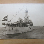 VANHA Valokuva Laiva NIELS IUEL Tanskan Kuningas Hki 1928 - pikkukuva 1