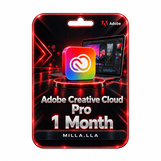 Adobe Creative Cloud Pro 1 kuukausi – lunastuskoodi