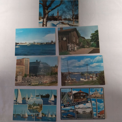 Kulkeneita Helsinki kortteja 7kpl