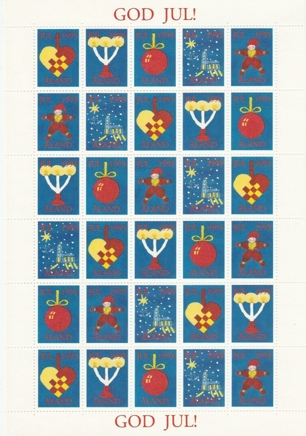 Ahvenanmaa Joulumerkkiarkki  1993,  KAUNIS
