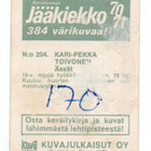 Jääkiekko Kuvajulkaisut n:o 204 1970-71 KARI-PEKKA TOIVONEN - pikkukuva 2