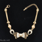 2409 .. Pearls Lasirondellit Bowknot Crystal .. Rannekoru - pikkukuva 1