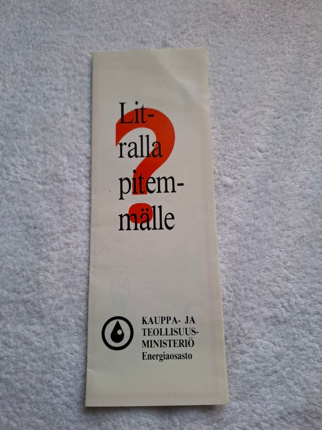 Litralla pitemmälle Kauppa- ja teollisuusministeriö 1986