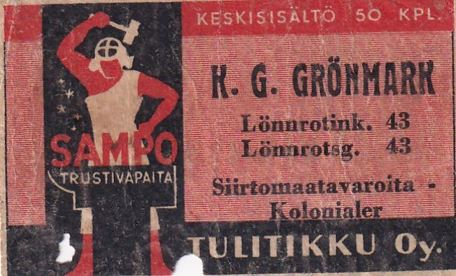 Helsinki, K. G. Grönmark, Lönnrotink. 43    sk2/4