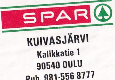 Oulu. Kuivasjärvi , SPAR    b522