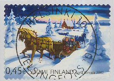 2002 joulupostimerkki 0,45 € loisto